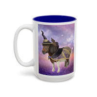 Miniature Horse Wizard Mug — Cosmic Purple Fantasy Coffee Cup