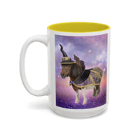 Miniature Horse Wizard Mug — Cosmic Purple Fantasy Coffee Cup