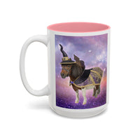 Miniature Horse Wizard Mug — Cosmic Purple Fantasy Coffee Cup