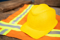 Construction Worker - Costume for Mini Horse with Construction Hat and High Visibility Work Vest