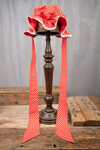 Mrs Mini Claus - Costume with Polka Dot Bonnet, Cape and Tail Fascinator for Mini Horse