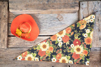 Flaming Floral - Cowboy Hat and Bandana for Mini Horse