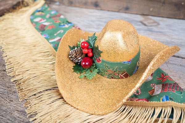 Trim the Trail - Costume for Mini Horse, Cowboy Hat, Shawl and Tail Fascinator