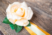 Peachy Keen Rose - Set of Four Easy Clip Flower Fascinators