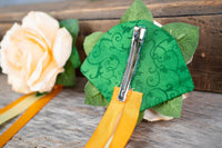 Peachy Keen Rose - Set of Four Easy Clip Flower Fascinators