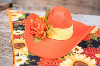Flaming Floral - Cowboy Hat and Bandana for Mini Horse