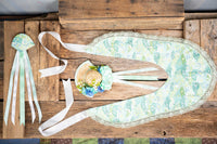 Wondrous Wabbit -  Straw Hat, Shawl and Tail Fascinator in Spring Fair Style for Miniature Horse