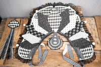 Harlequin Dream - Clown Hat, Harlequin Cowl, Saddle-Shirt and Tail Fascinator