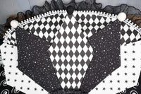 Harlequin Dream - Clown Hat, Harlequin Cowl, Saddle-Shirt and Tail Fascinator