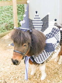Harlequin Dream - Clown Hat, Harlequin Cowl, Saddle-Shirt and Tail Fascinator