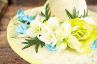 Key Lime Crown - Derby Hat and Tail Fascinator for Mini Horse