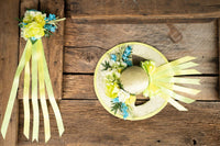 Key Lime Crown - Derby Hat and Tail Fascinator for Mini Horse