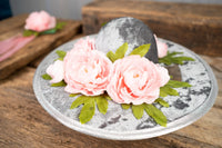 Peaches and Ash - Derby Hat and Tail Fascinator for Mini Horse