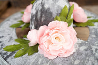 Peaches and Ash - Derby Hat and Tail Fascinator for Mini Horse