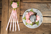 Peaches and Ash - Derby Hat and Tail Fascinator for Mini Horse