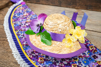 Secret Garden -  Straw Hat, Shawl and Tail Fascinator for Miniature Horse