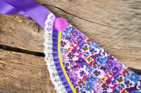Secret Garden -  Straw Hat, Shawl and Tail Fascinator for Miniature Horse