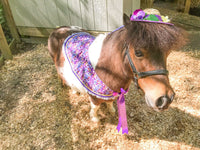 Secret Garden -  Straw Hat, Shawl and Tail Fascinator for Miniature Horse