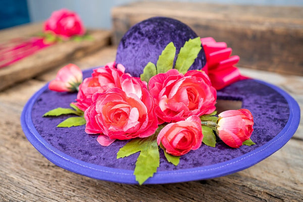 Floral Fireworks - Derby Hat and Tail Fascinator for Mini Horse