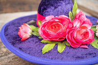 Floral Fireworks - Derby Hat and Tail Fascinator for Mini Horse