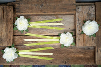 Key Lime Meringue - Set of Four Easy Clip Flower Fascinators
