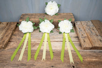 Key Lime Meringue - Set of Four Easy Clip Flower Fascinators