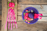 Floral Fireworks - Derby Hat and Tail Fascinator for Mini Horse