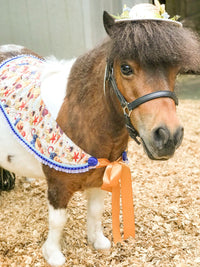 Beachcomber -  Straw Hat, Shawl and Tail Fascinator for Miniature Horse