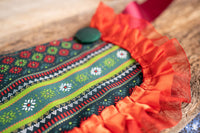 Jolly Rancher - Christmas Costume with Bonnet, Cape and Tail Fascinator for Mini Horse