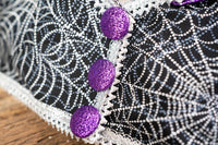 Cobweb Couture - Halloween Costume with Top Hat and Spooky Cobweb Jacket and Coattails.