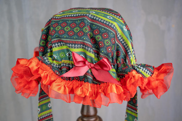 Jolly Rancher - Christmas Costume with Bonnet, Cape and Tail Fascinator for Mini Horse
