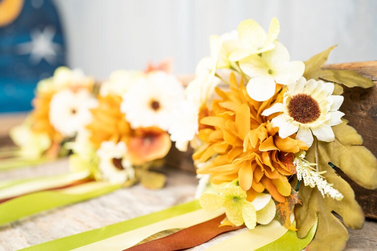 Sunbeam Daydream  - Set of Four Easy Clip Flower Fascinators