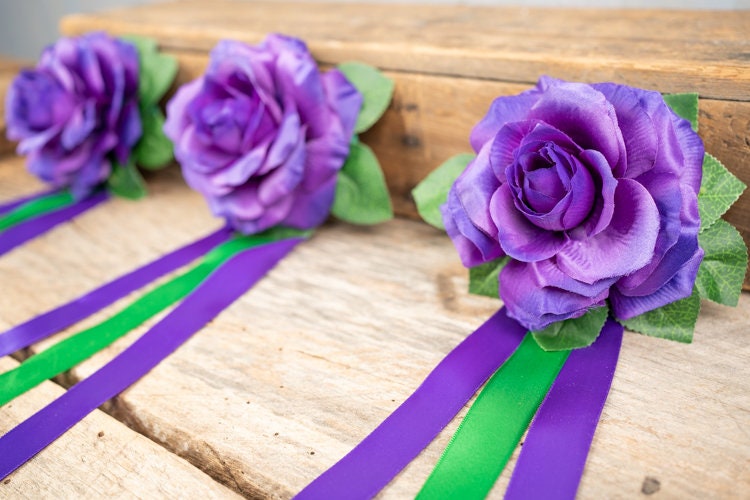 Rosalicious Royale - Set of Four Easy Clip Flower Fascinators