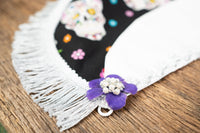 Mini de los Muertos -  Day of the Dead costume with hat, cape and tail fascinator for Mini Horse
