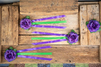 Rosalicious Royale - Set of Four Easy Clip Flower Fascinators