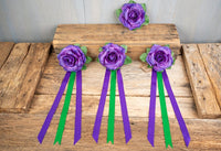 Rosalicious Royale - Set of Four Easy Clip Flower Fascinators