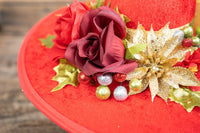 Deck the Derby - Christmas Derby Hat and Tail Fascinator for Mini Horse