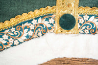 Evergreen and Grand - Santa Costume with Hat and Velvet Embroidered Cape for Mini Horse