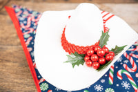 Candy Cane Cascade - Cowboy Hat and Bandana for Mini Horse