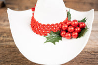Candy Cane Cascade - Cowboy Hat and Bandana for Mini Horse