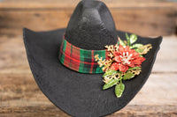 Tinsel and Tartan - Christmas Cowboy Hat and Bandana for Mini Horse