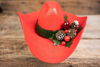Holly Jolly Berry - Christmas Cowboy Hat and Bandana for Mini Horse