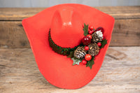 Holly Jolly Berry - Christmas Cowboy Hat and Bandana for Mini Horse