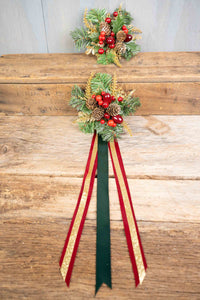 Santa's Little Helper - Costume with Triple Gift saddle plus Mane and Tail Fascinator for Mini Horse