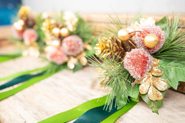 All that Glitters - Set of Four Christmas Fascinators and Ribbons for Mini Horse
