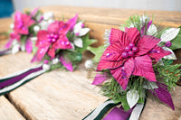 Magenta Jubilee - Set of Four Christmas Fascinators with Ribbons for Mini Horse