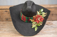 Tinsel and Tartan - Christmas Cowboy Hat and Bandana for Mini Horse
