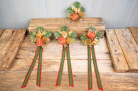 Rah-Pa-Pa-Pum - Set of Four Christmas Fascinators and Ribbons for Mini Horse
