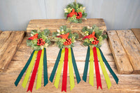 Ode to Joy - Set of Four Christmas Fascinators and Ribbons for Mini Horse