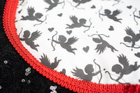 Cupids and Cowgirls - Valentine Cowboy Set with Hat, Fringed Shawl and Tail Fascinator